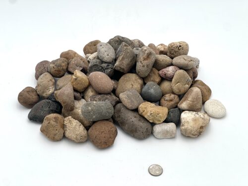 multicolor river rock for landscaping