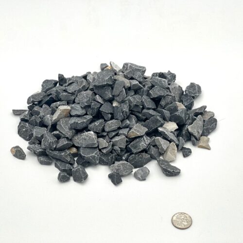 small crushed blue rock