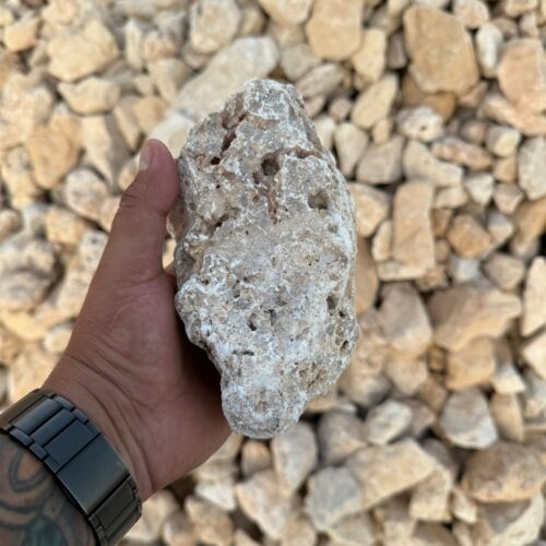 white riprap bullrock stone